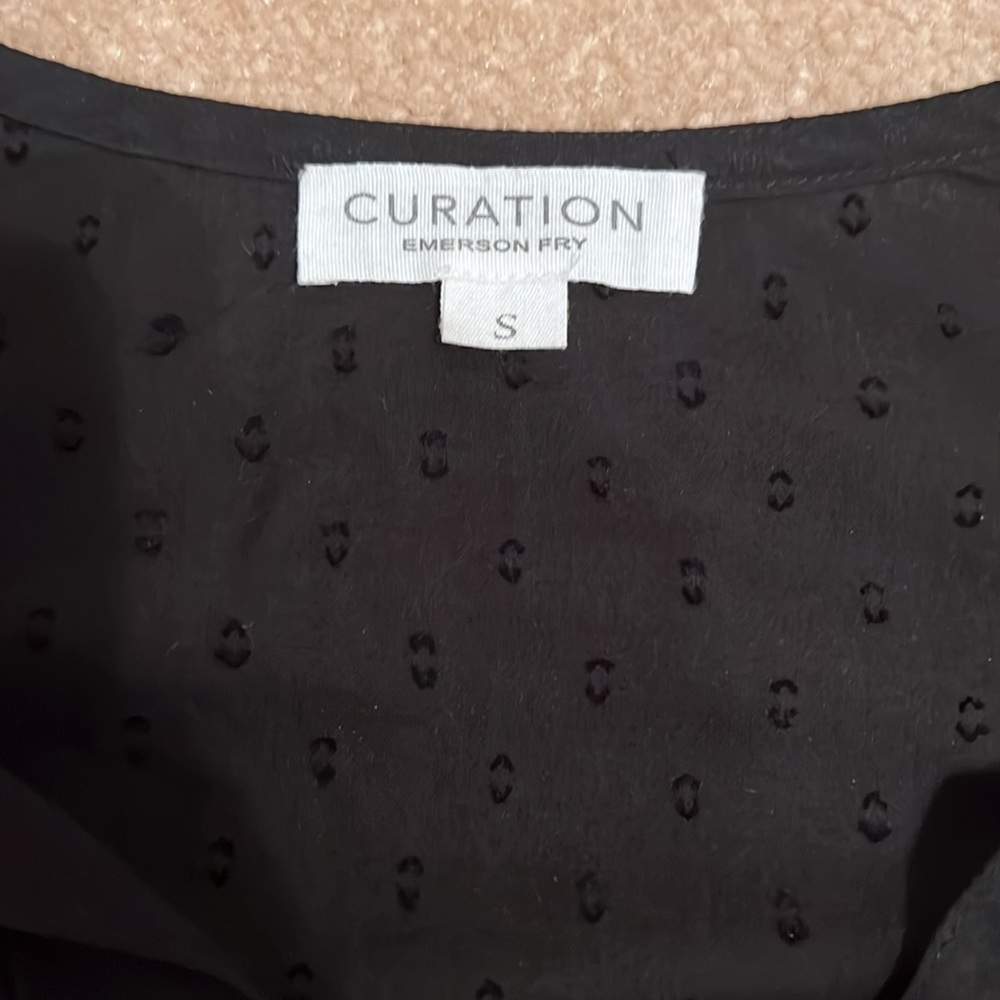EMERSON FRY CURATION, size small black cotton top
